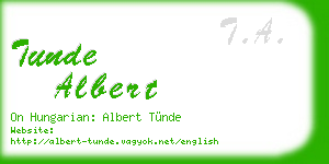 tunde albert business card